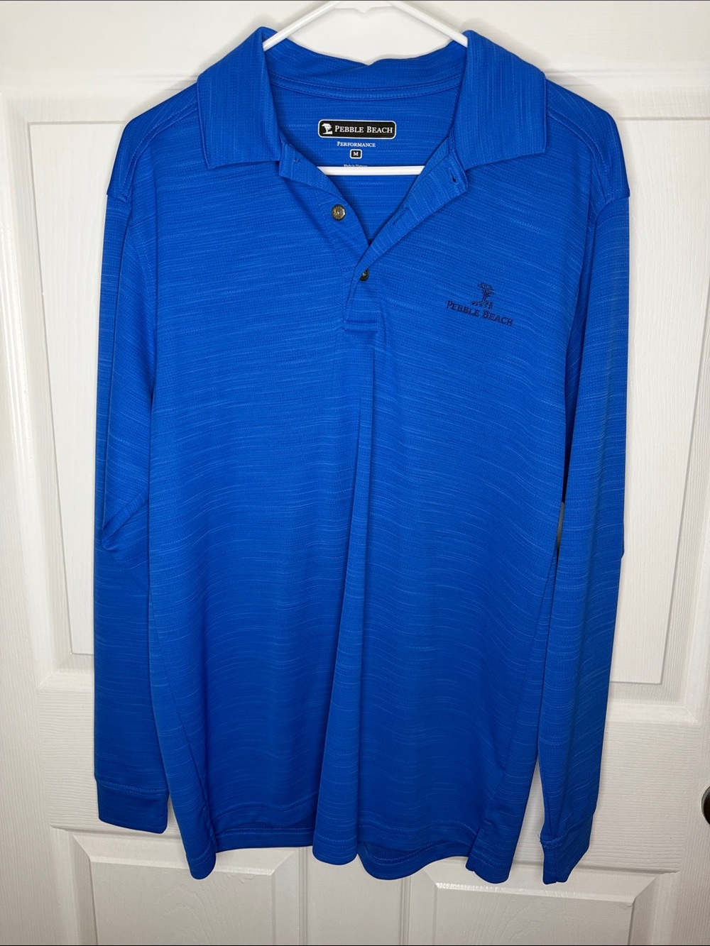 Pebble Beach Men's Long Sleeve Polo - Royal